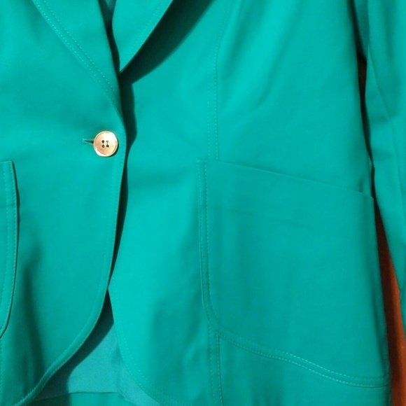 Sandra Angelozzi Emerald Green Blazer, Gold Buttons, Italian 38 fits M - Picture 4 of 7